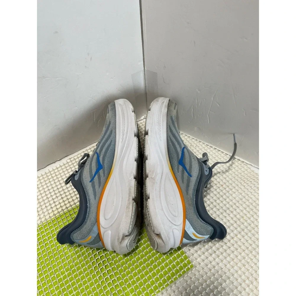 Hoka One One Bondi 9 Running Shoes Men's 11.5 D Blue Gray Orange 1162011